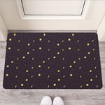 Moon Phase And Stars Pattern Print Rubber Doormat