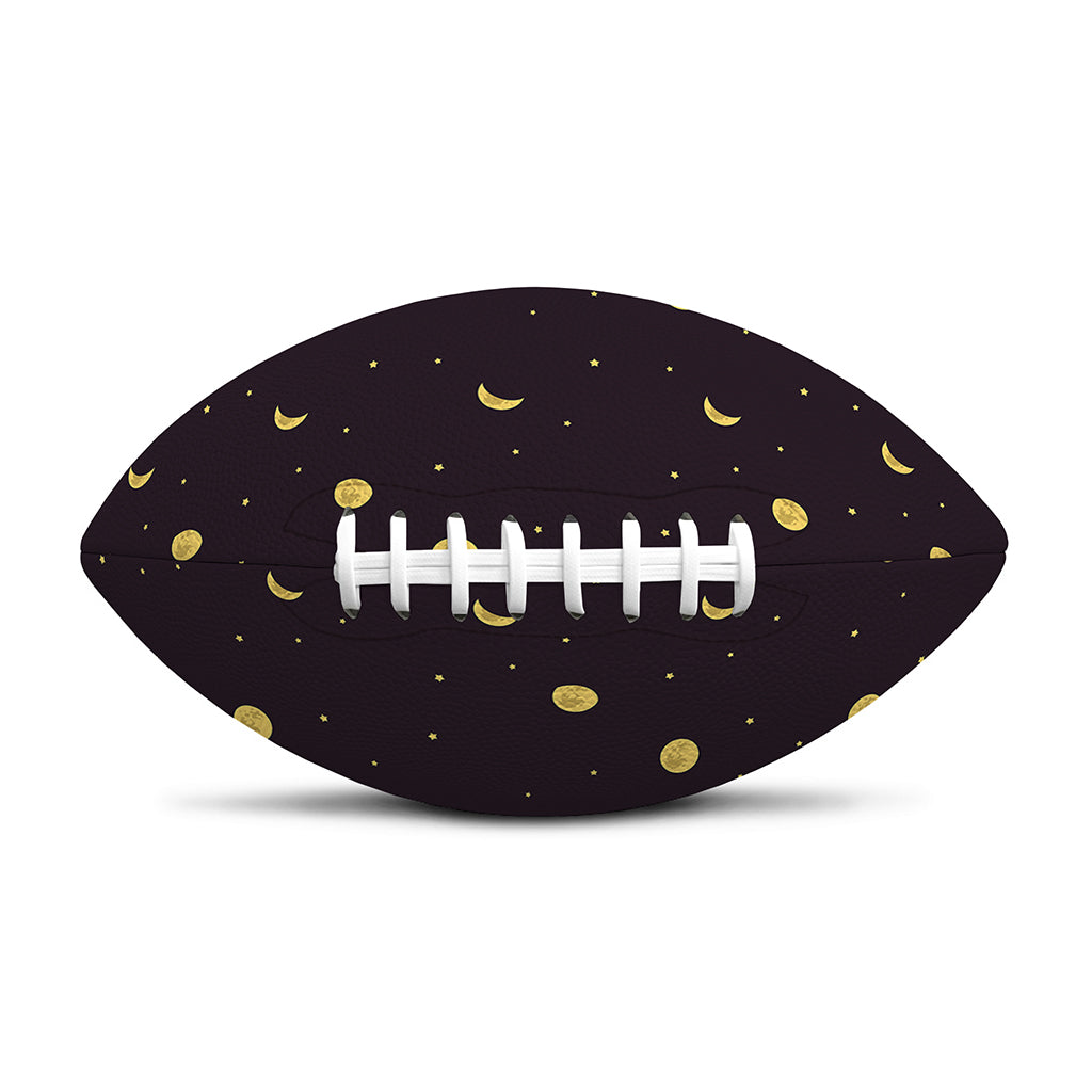 Moon Phase And Stars Pattern Print Rugby Ball