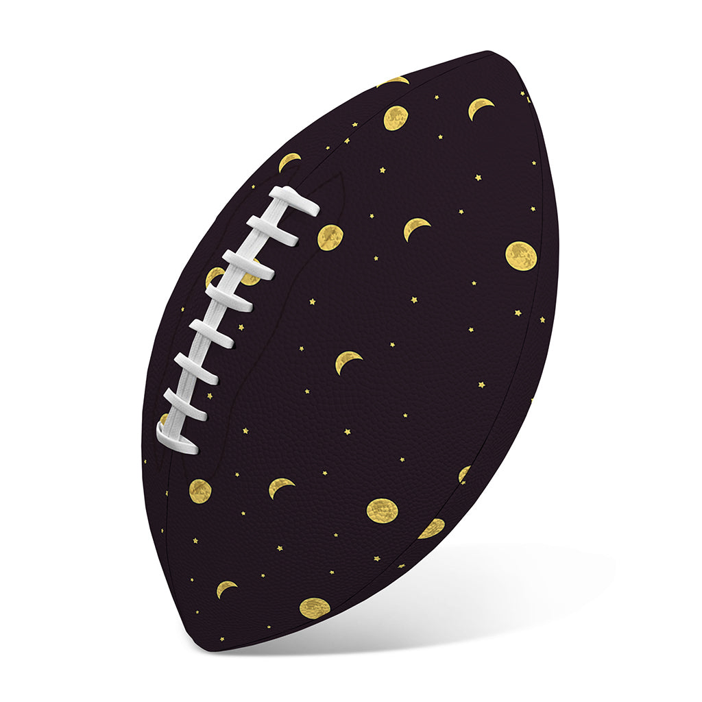 Moon Phase And Stars Pattern Print Rugby Ball
