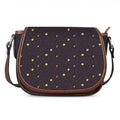 Moon Phase And Stars Pattern Print Saddle Bag