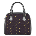Moon Phase And Stars Pattern Print Shoulder Handbag