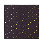 Moon Phase And Stars Pattern Print Silk Bandana