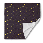 Moon Phase And Stars Pattern Print Silk Bandana