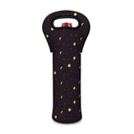 Moon Phase And Stars Pattern Print Single Neoprene Wine Tote