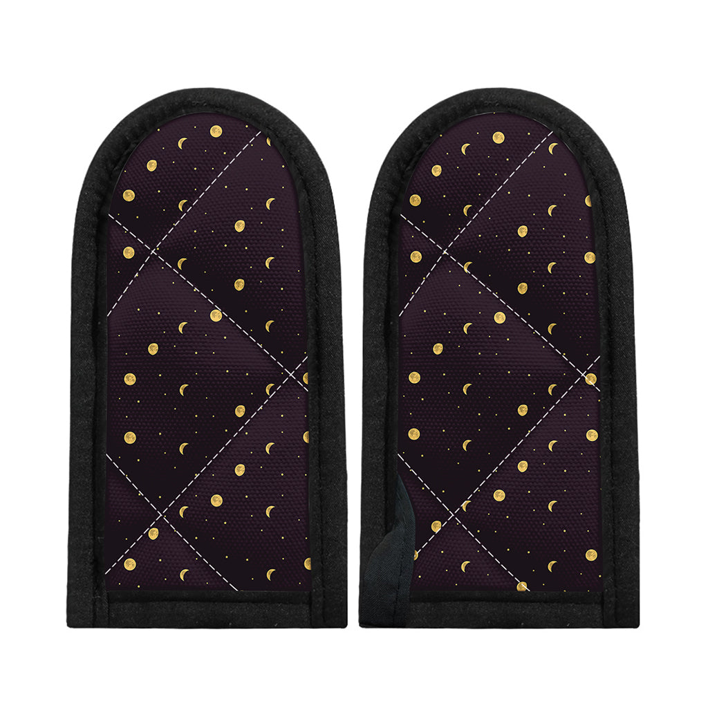 Moon Phase And Stars Pattern Print Skillet Handle Cover