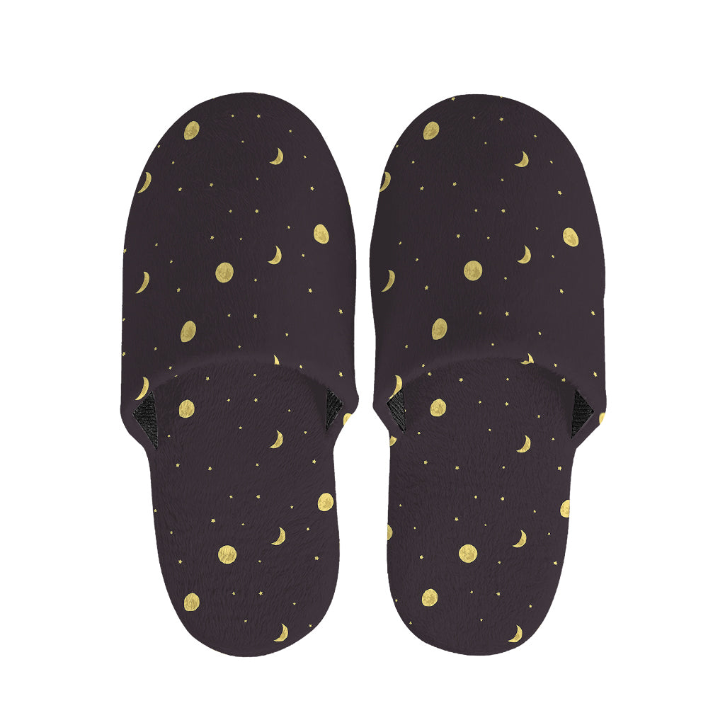 Moon Phase And Stars Pattern Print Slippers