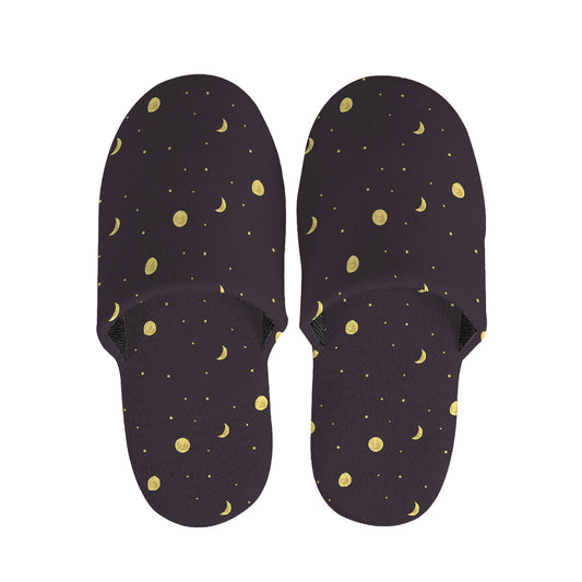 Moon Phase And Stars Pattern Print Slippers