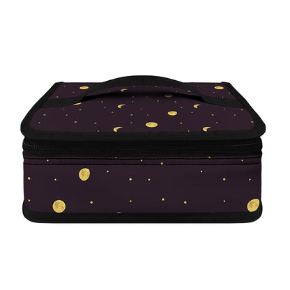 Moon Phase And Stars Pattern Print Small Lunch Bag