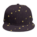 Moon Phase And Stars Pattern Print Snapback Cap