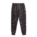 Moon Phase And Stars Pattern Print Sweatpants