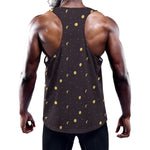Moon Phase And Stars Pattern Print Training Tank Top