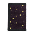 Moon Phase And Stars Pattern Print Trifold Wallet