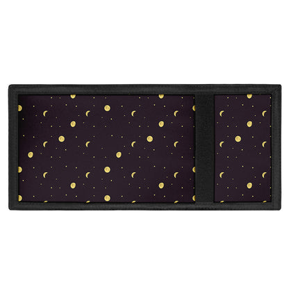 Moon Phase And Stars Pattern Print Trifold Wallet