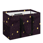Moon Phase And Stars Pattern Print Utility Tote Bag