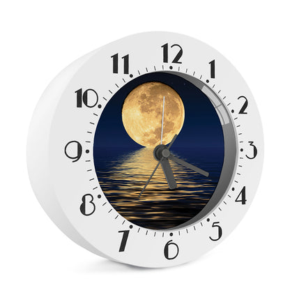 Moonlight On The Sea Print Alarm Clock