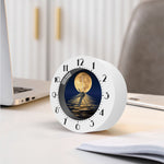 Moonlight On The Sea Print Alarm Clock