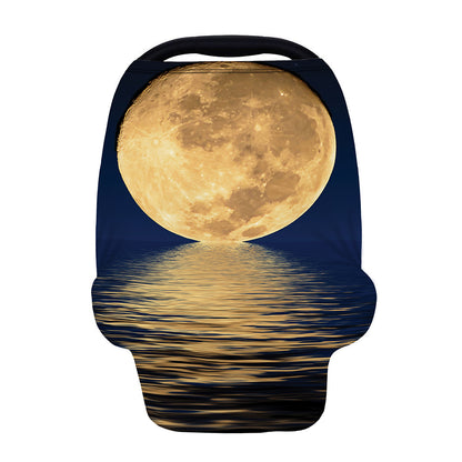 Moonlight On The Sea Print Baby Seat Cover