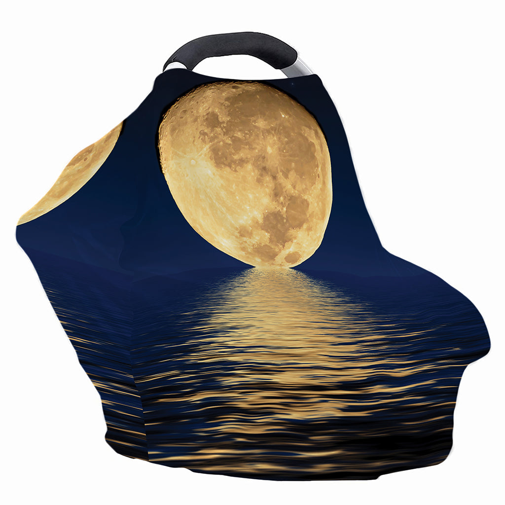 Moonlight On The Sea Print Baby Seat Cover