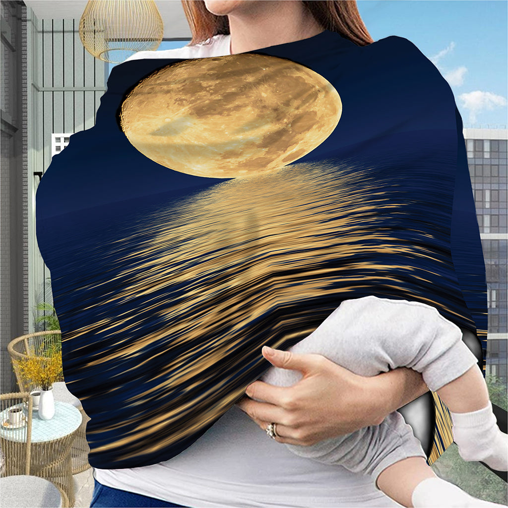 Moonlight On The Sea Print Baby Seat Cover