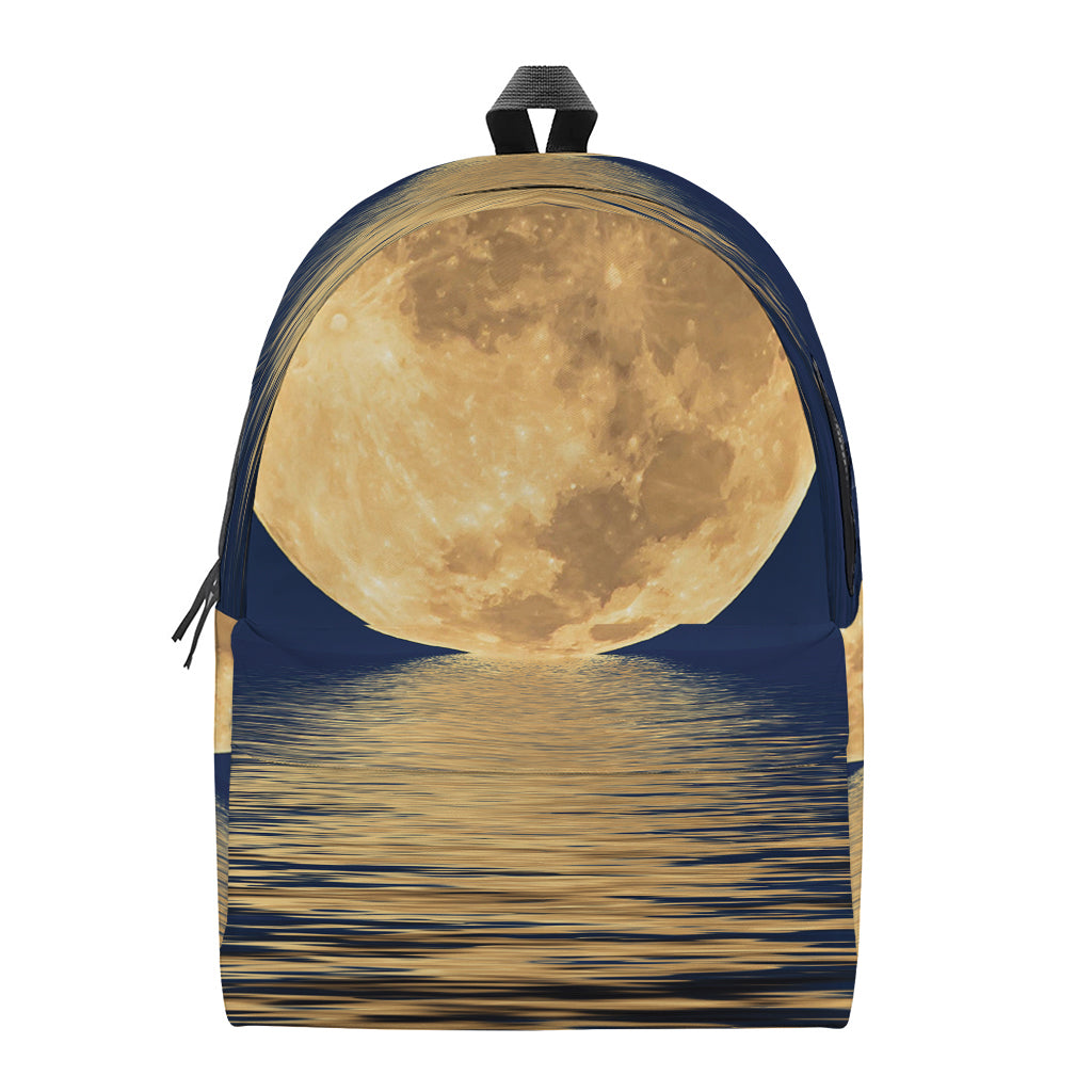 Moonlight On The Sea Print Backpack