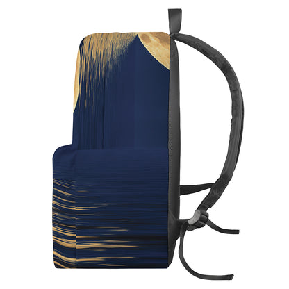 Moonlight On The Sea Print Backpack