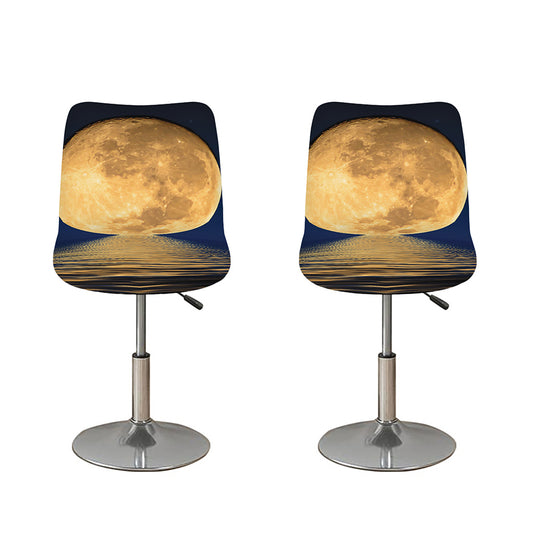 Moonlight On The Sea Print Bar Stool Covers