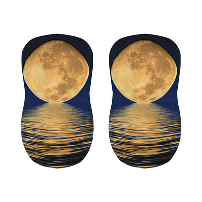 Moonlight On The Sea Print Bar Stool Covers