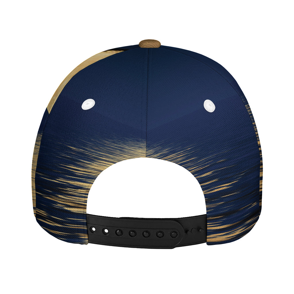 Moonlight On The Sea Print Baseball Cap