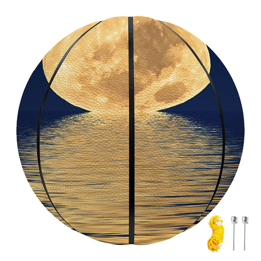 Moonlight On The Sea Print Basketball