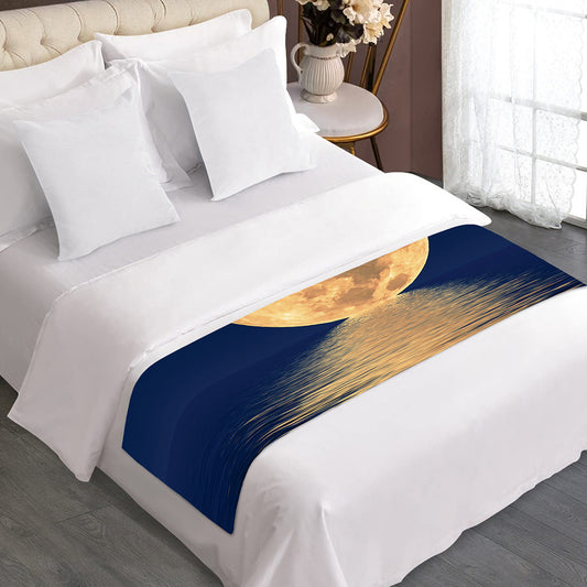 Moonlight On The Sea Print Bed Runner