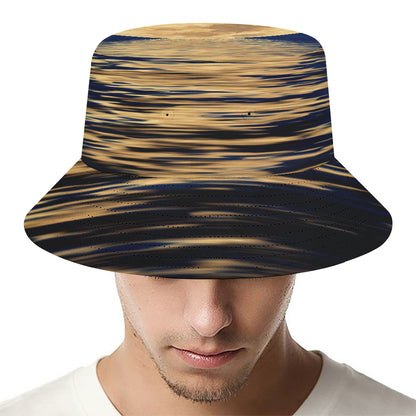Moonlight On The Sea Print Bucket Hat