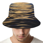 Moonlight On The Sea Print Bucket Hat