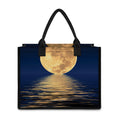 Moonlight On The Sea Print Canvas Tote Bag
