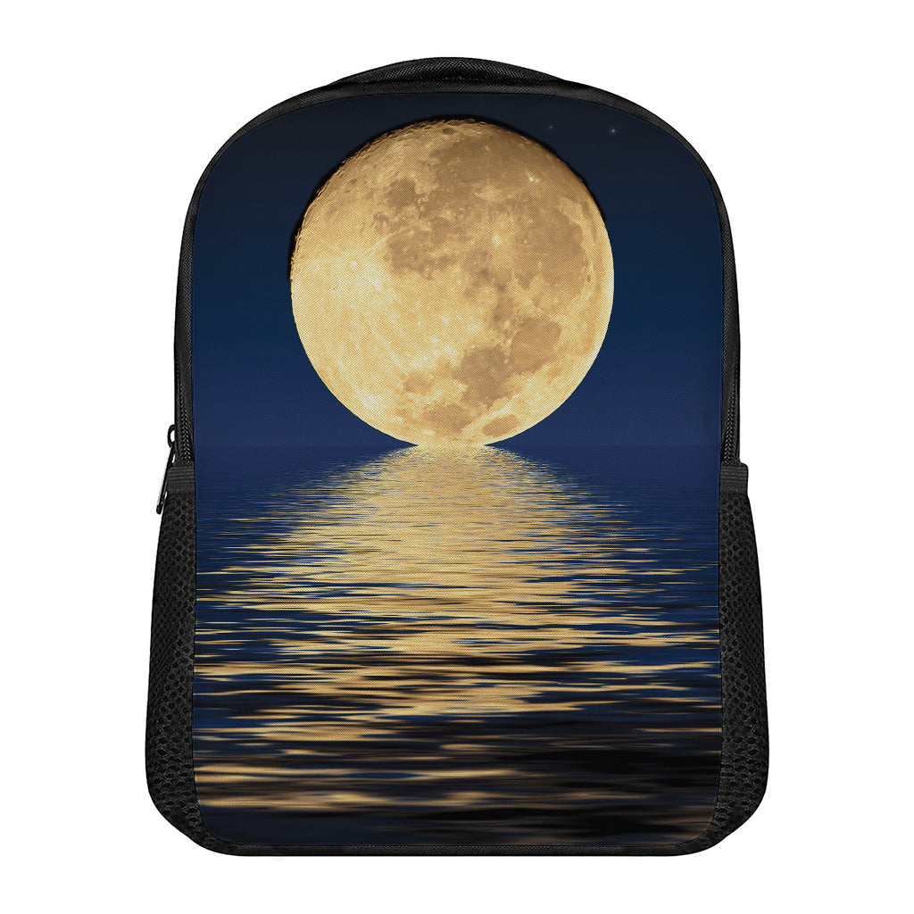 Moonlight On The Sea Print Casual Backpack
