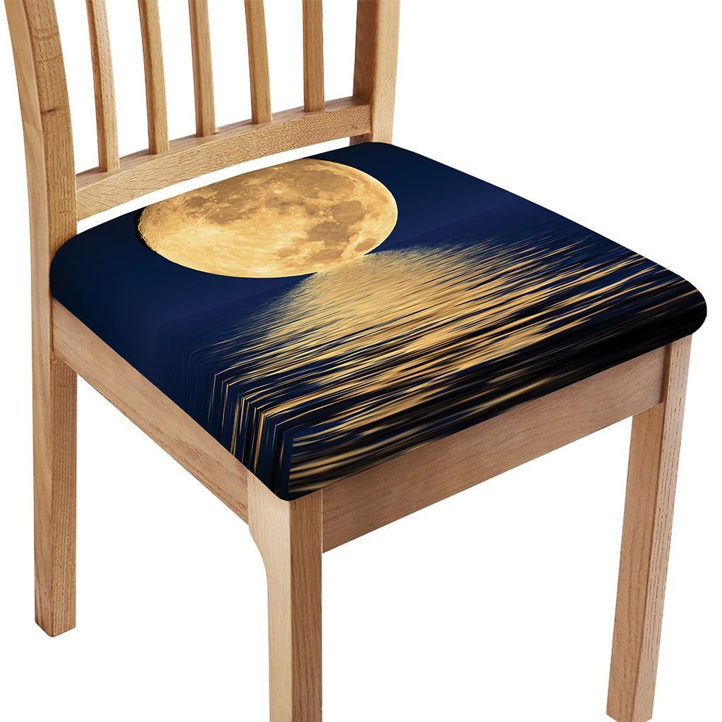 Moonlight On The Sea Print Chair Cushion Cover