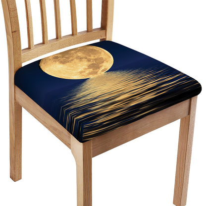 Moonlight On The Sea Print Chair Cushion Cover