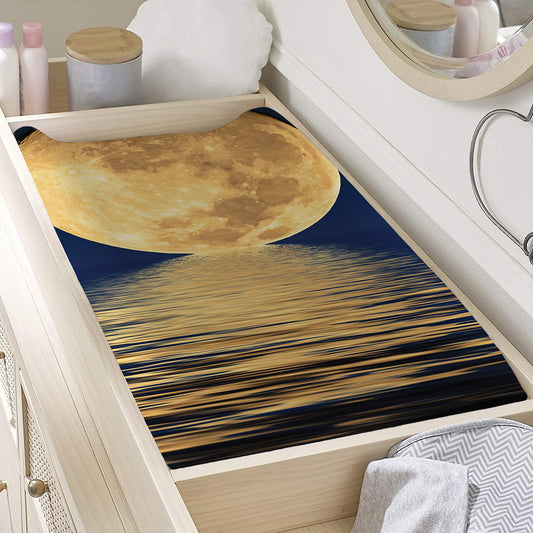 Moonlight On The Sea Print Changing Pad Cover