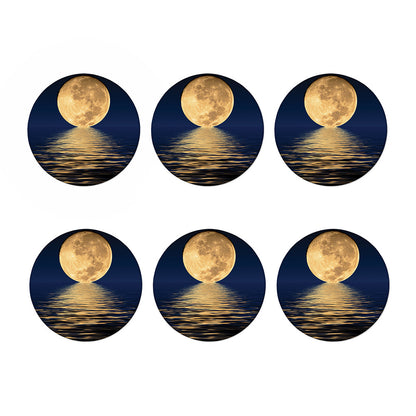 Moonlight On The Sea Print Coaster Set