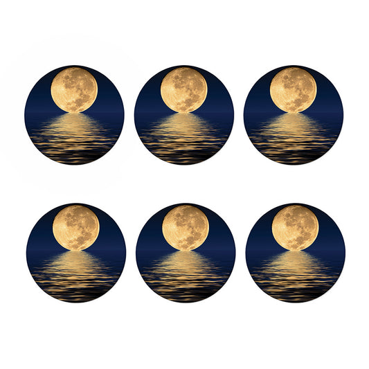 Moonlight On The Sea Print Coaster Set