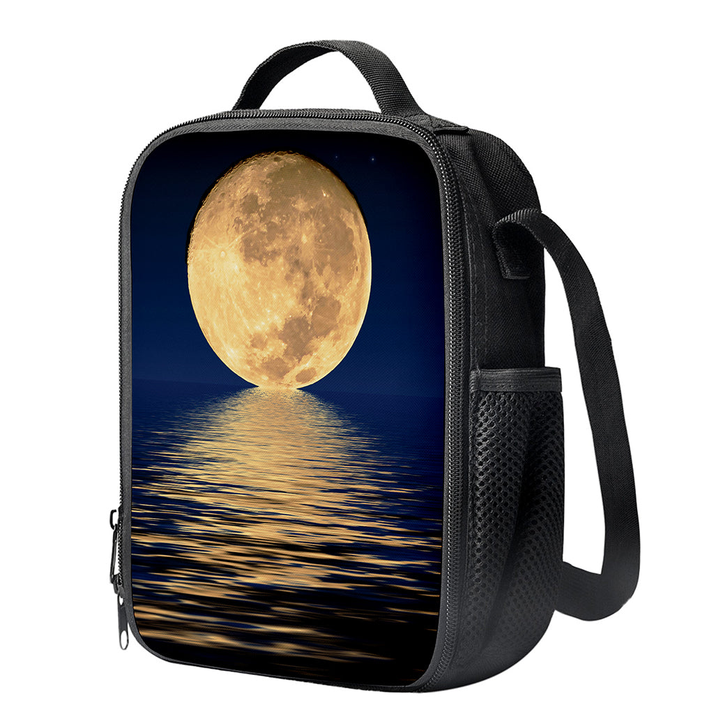 Moonlight On The Sea Print Crossbody Lunch Bag