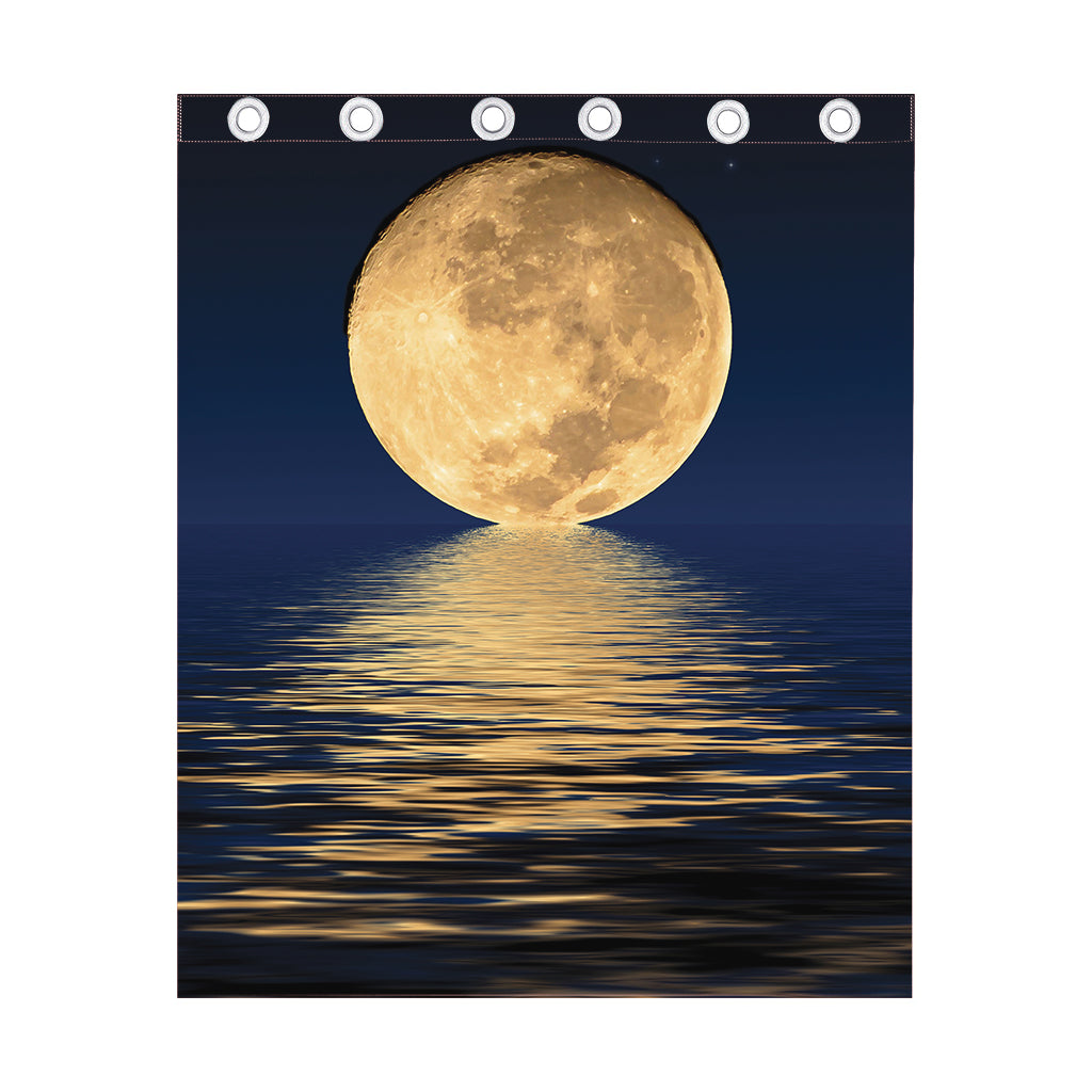 Moonlight On The Sea Print Curtain