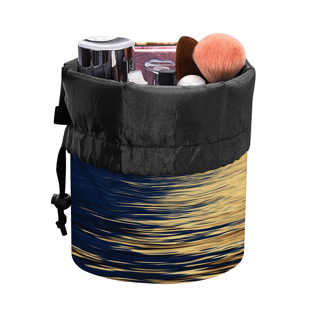 Moonlight On The Sea Print Drawstring Makeup Bag