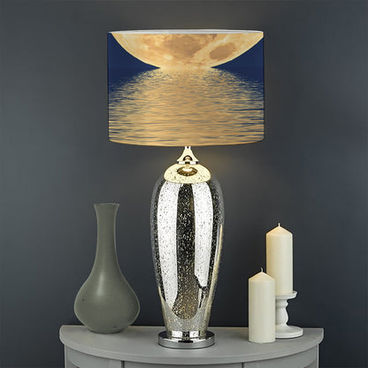 Moonlight On The Sea Print Drum Lamp Shade