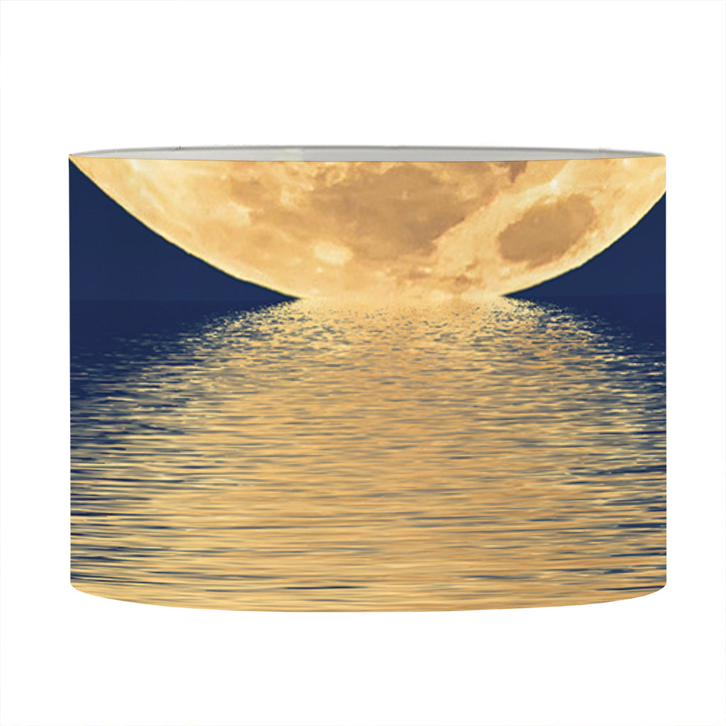 Moonlight On The Sea Print Drum Lamp Shade