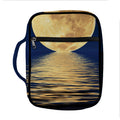 Moonlight On The Sea Print Front Pocket Bible Bag