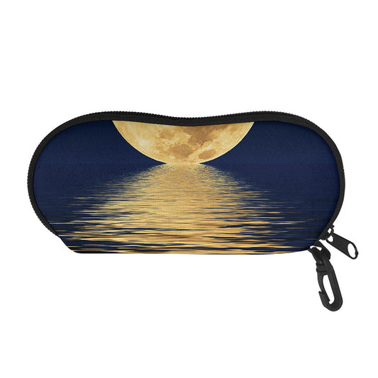 Moonlight On The Sea Print Glasses Case