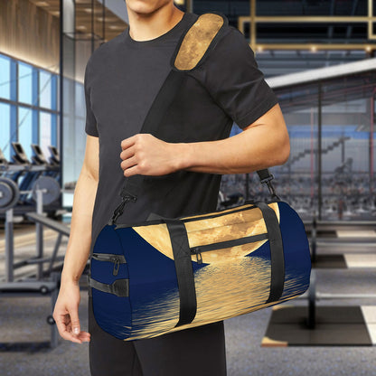 Moonlight On The Sea Print Gym Bag