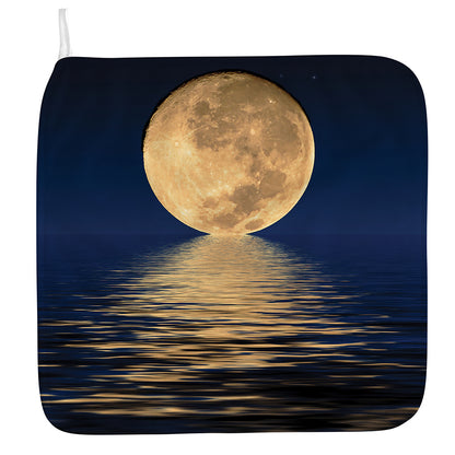 Moonlight On The Sea Print Hand Towel