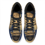 Moonlight On The Sea Print High Top Leather Sneakers