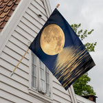Moonlight On The Sea Print House Flag